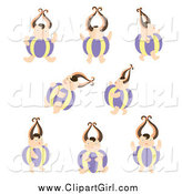 Clip Art of Round Bodied Kids by Cherie Reve