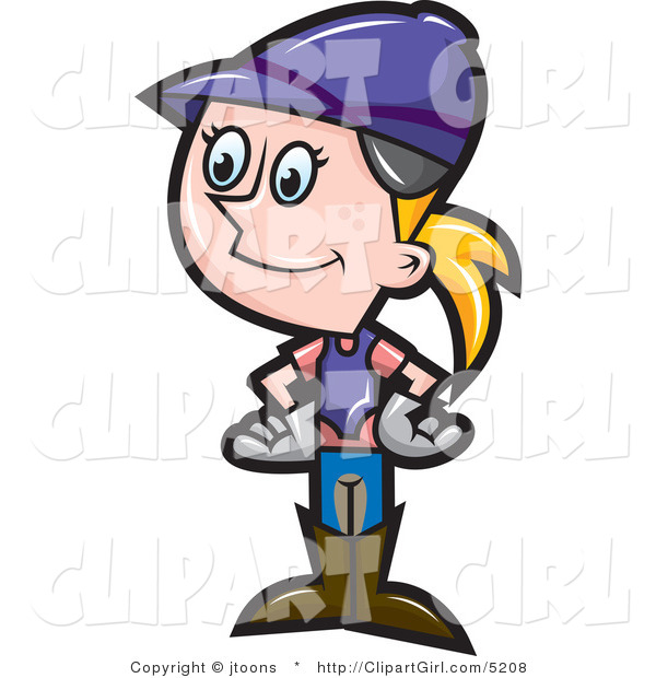 Vector Clip Art of a Standing Equestrian Girl - Royalty Free