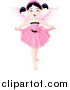 Clip Art of a Black Haired Fairy Girl Holding Her Dress by Pushkin