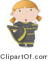 Clip Art of a Friendly Firefighter Woman in a Black Uniform, Giving the Thumbs up by YUHAIZAN YUNUS
