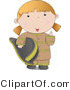 Clip Art of a Friendly Firefighter Woman in a Brown Uniform, Giving the Thumbs up by YUHAIZAN YUNUS