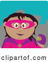 Clip Art of a Friendly Hispanic Super Hero Woman in Costume by Dennis Holmes Designs