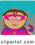 Clip Art of a Friendly Latin American Super Hero Woman in Costume by Dennis Holmes Designs
