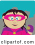 Clip Art of a Friendly Mexican Super Hero Woman in Costume by Dennis Holmes Designs